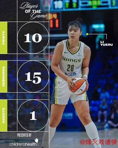 19分12板！李月汝迎来WNBA生涯首个两双